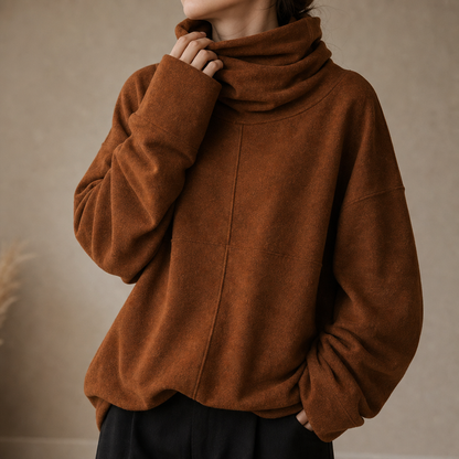 Women's Cowl-Neck Pullover | Oversized & Warm 1