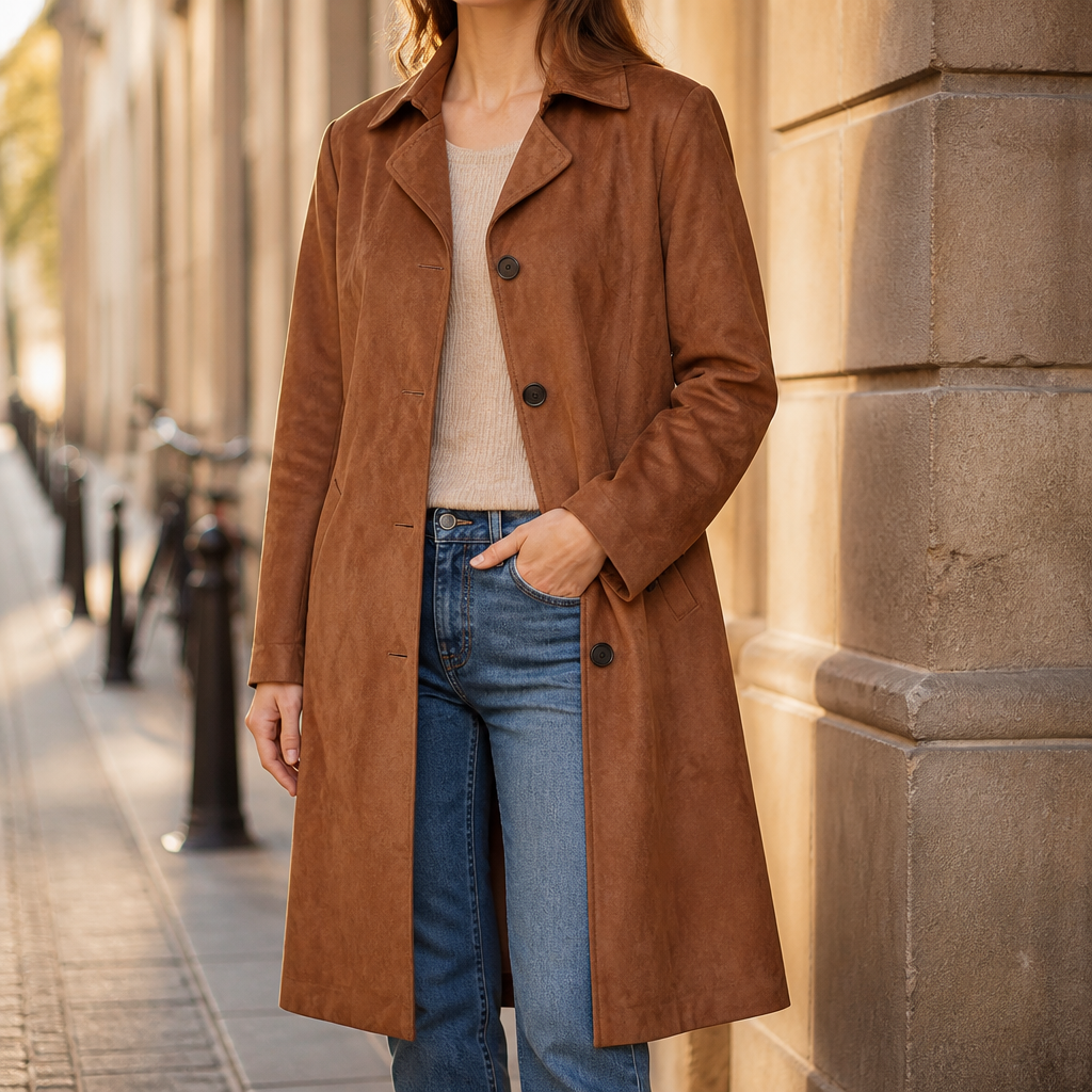 Women's Trench Coat | Long Line & Soft Drape 1