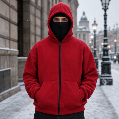 Women's Balaclava Hood Jacket | Wind-Proof & Zip-Up Design 1