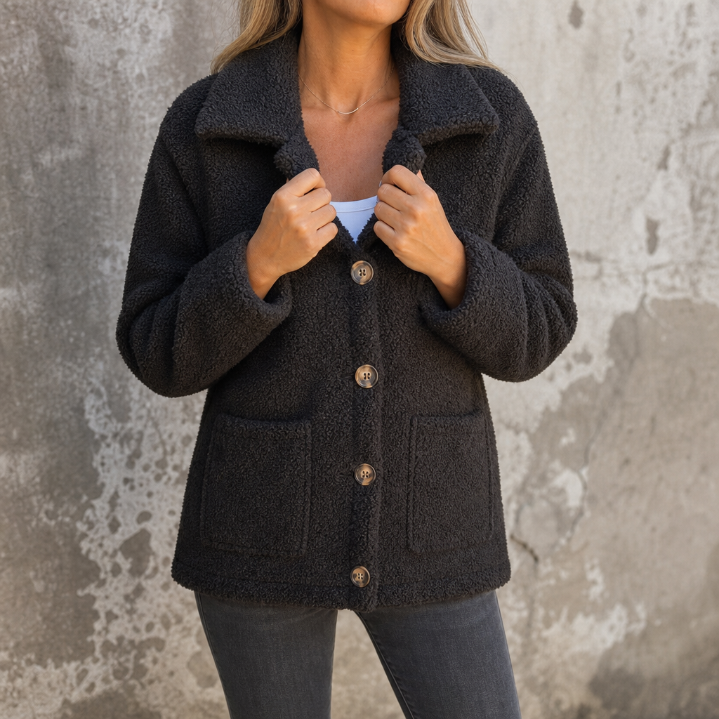 Women's Faux-Fur Button-Front Jacket | Warm & Lightweight 1