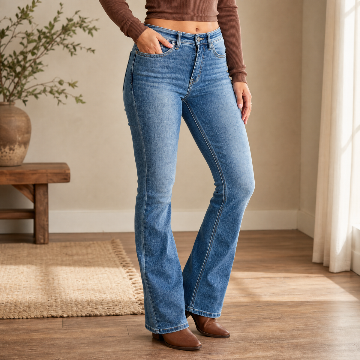 Women's Bootcut Jeans | Tummy-Smoothing & Stretch 1