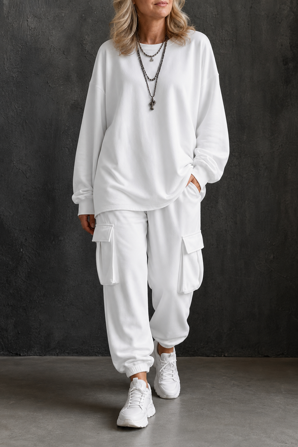 Women's Top & Cargo Pants Set | Matching Set & All-Day Comfort 1