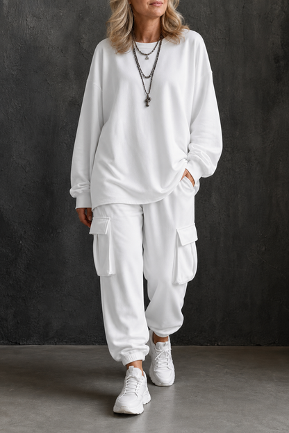 Women's Top & Cargo Pants Set | Matching Set & All-Day Comfort 1