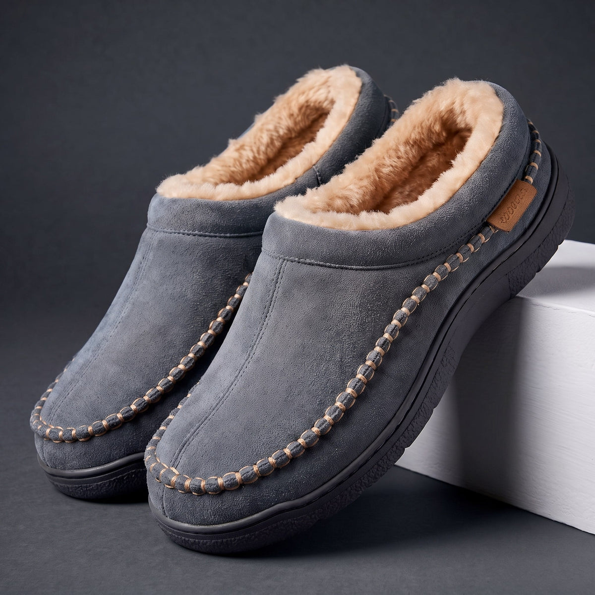 Women's Lined Slippers Cushioned Sole Slip On House Shoes 9