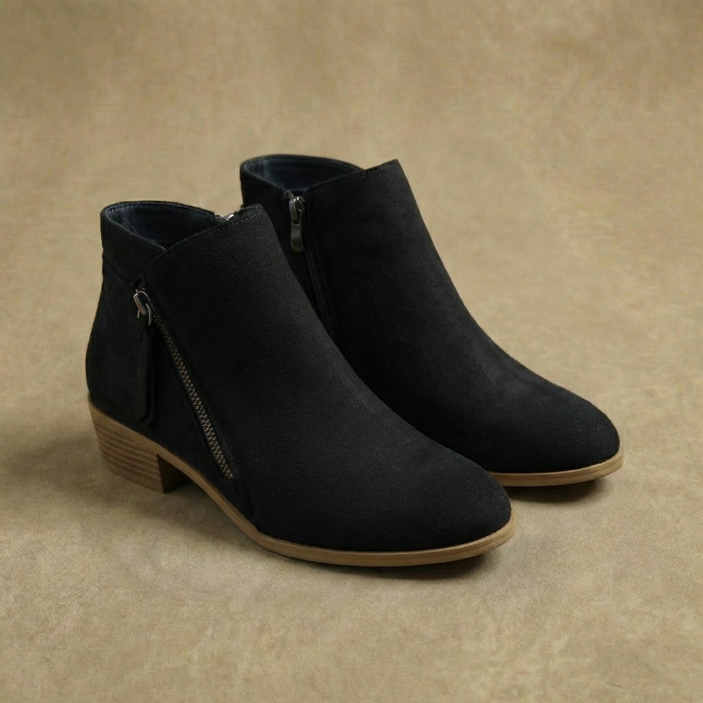 Women's Wide Fit Ankle Boots Ergonomic Arch Support Sole 1