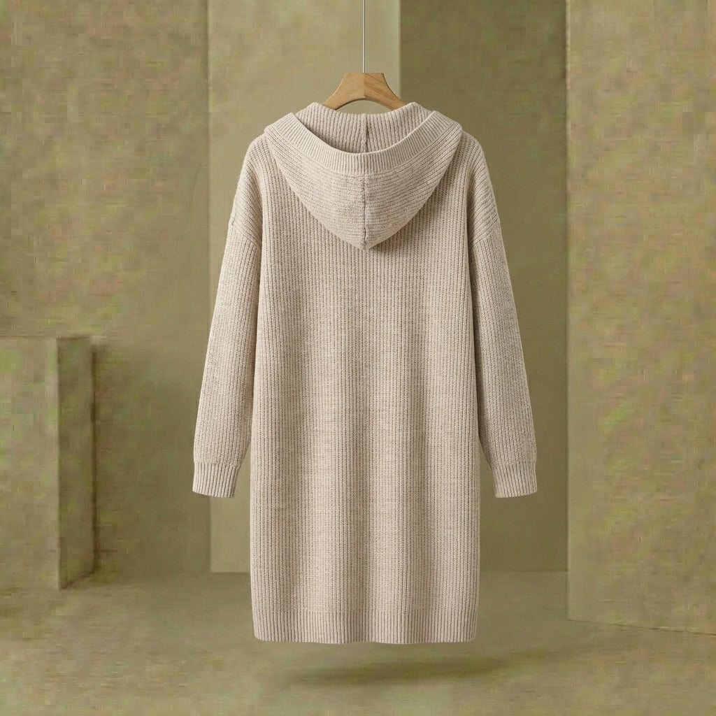 Women's Longline Hooded Cardigan | Button-Up Layering Sweater 5