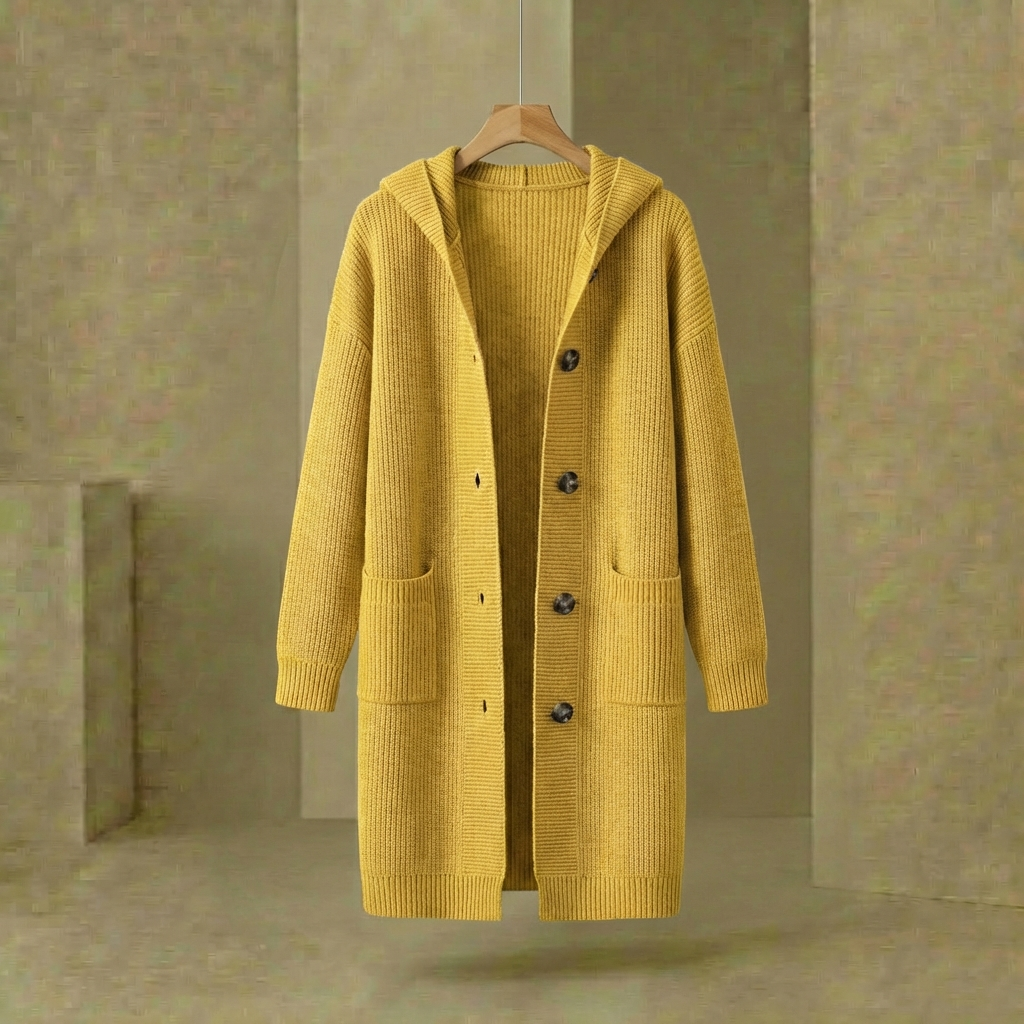 Women's Longline Hooded Cardigan | Button-Up Layering Sweater 6