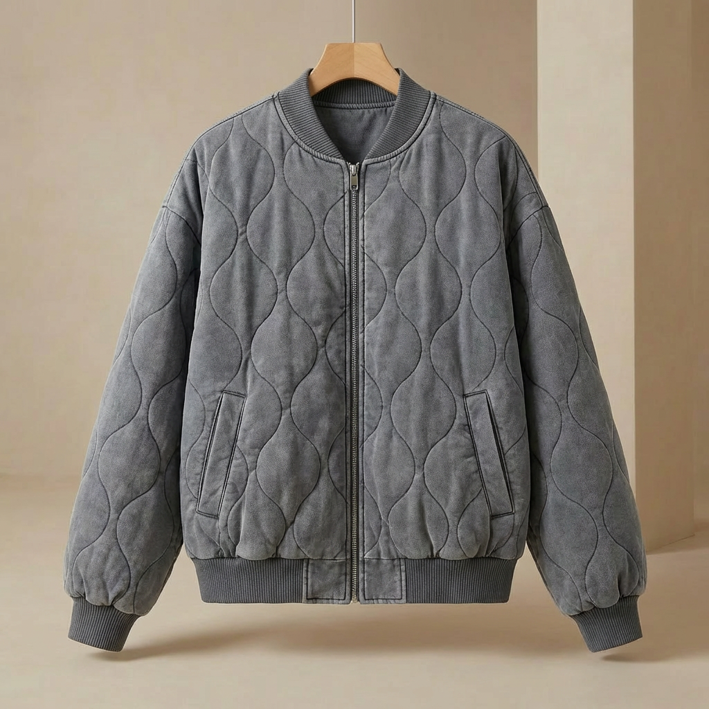 Women's Quilted Bomber Jacket | Oversized & Lightweight Warmth 1