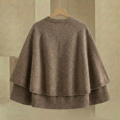 Women's Cape Cardigan Button Front Cropped Knit Jacket 6
