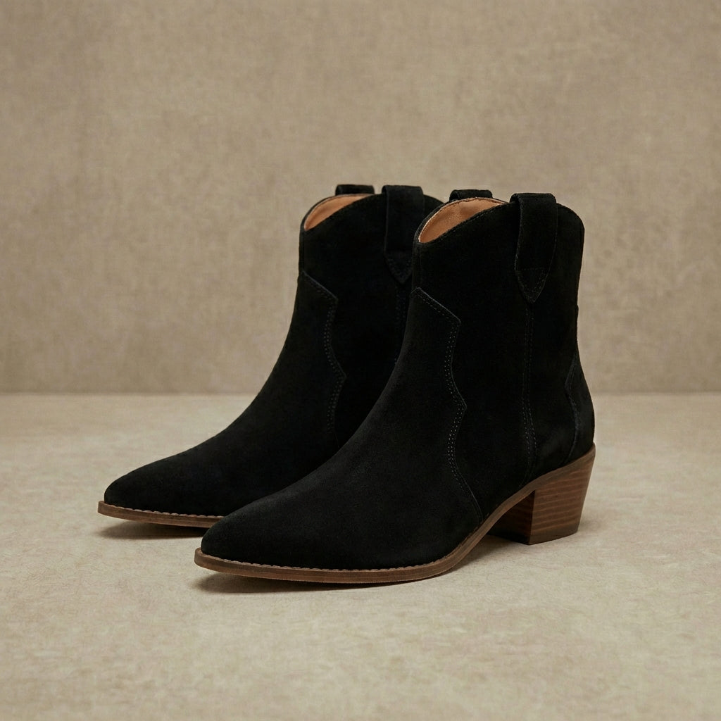 Women's Western Chelsea Boots Slip On Ankle Booties Cushioned 3