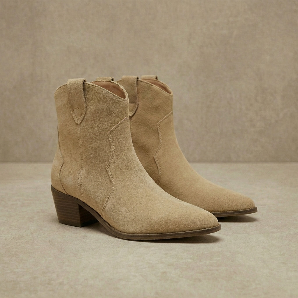 Women's Western Chelsea Boots Slip On Ankle Booties Cushioned 5