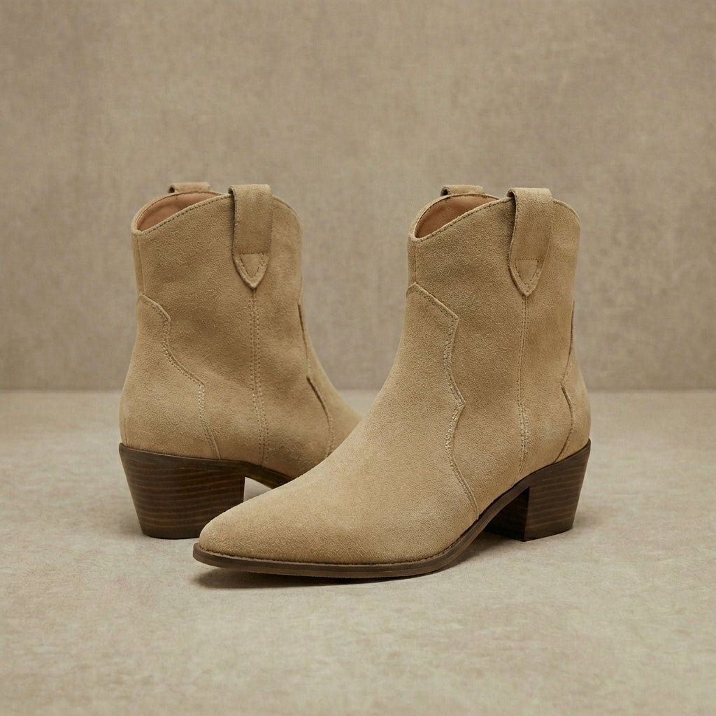 Women's Western Chelsea Boots Slip On Ankle Booties Cushioned 6