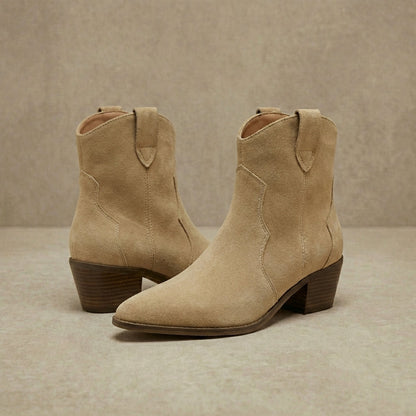 Women's Western Chelsea Boots Slip On Ankle Booties Cushioned 6
