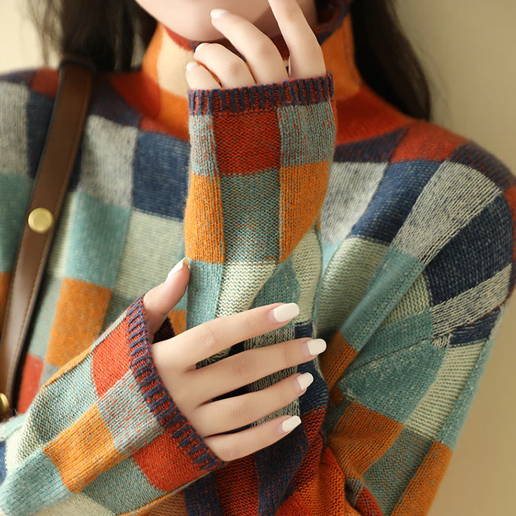 Women's Check Jumper | Relaxed Fit & Cozy Knit 6