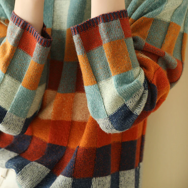 Women's Check Jumper | Relaxed Fit & Cozy Knit 5