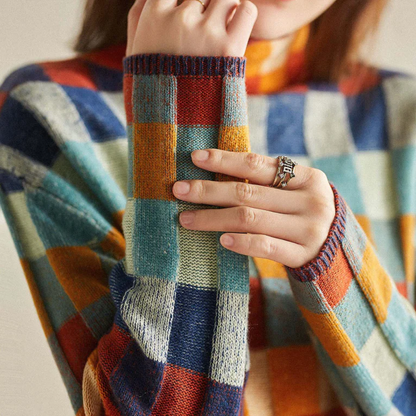Women's Check Jumper | Relaxed Fit & Cozy Knit 7