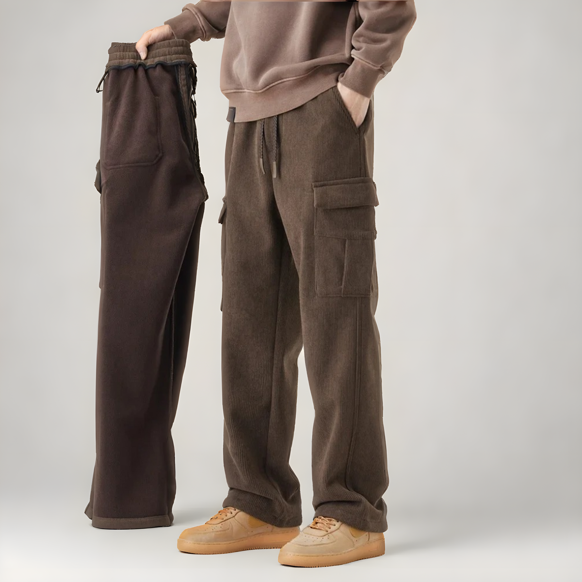 Men's Cargo Sweatpants | Stretch Comfort & Secure Fit 3