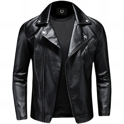 Men's Biker Jacket | Asymmetrical Zip & Sharp Lapel 1