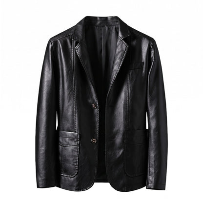 James - Men's Tailored Blazer Jacket with Two-Button Closure - Blazers - Black - Davies & Cooper