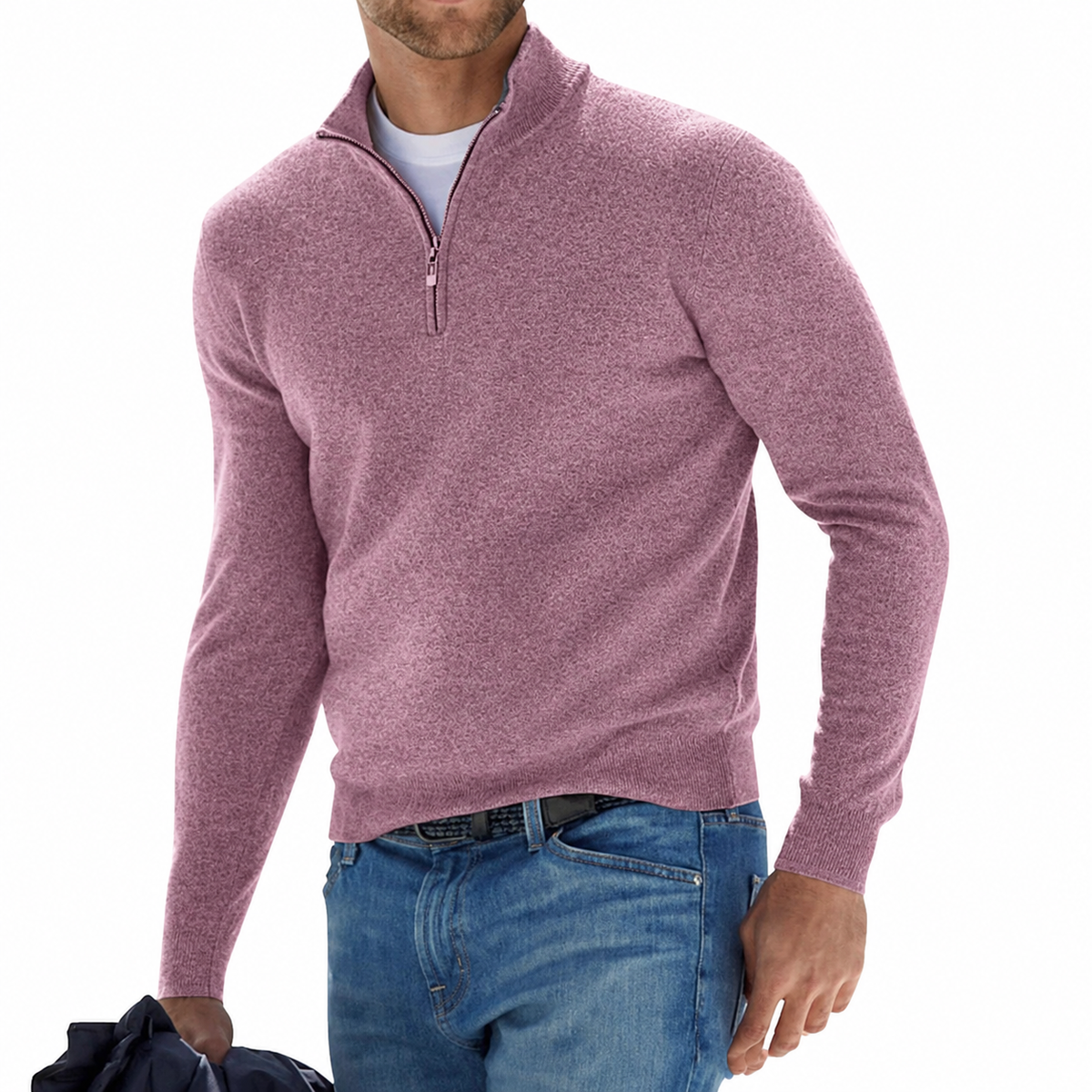 Joey | Men's Quarter Zip Sweater - Image 1