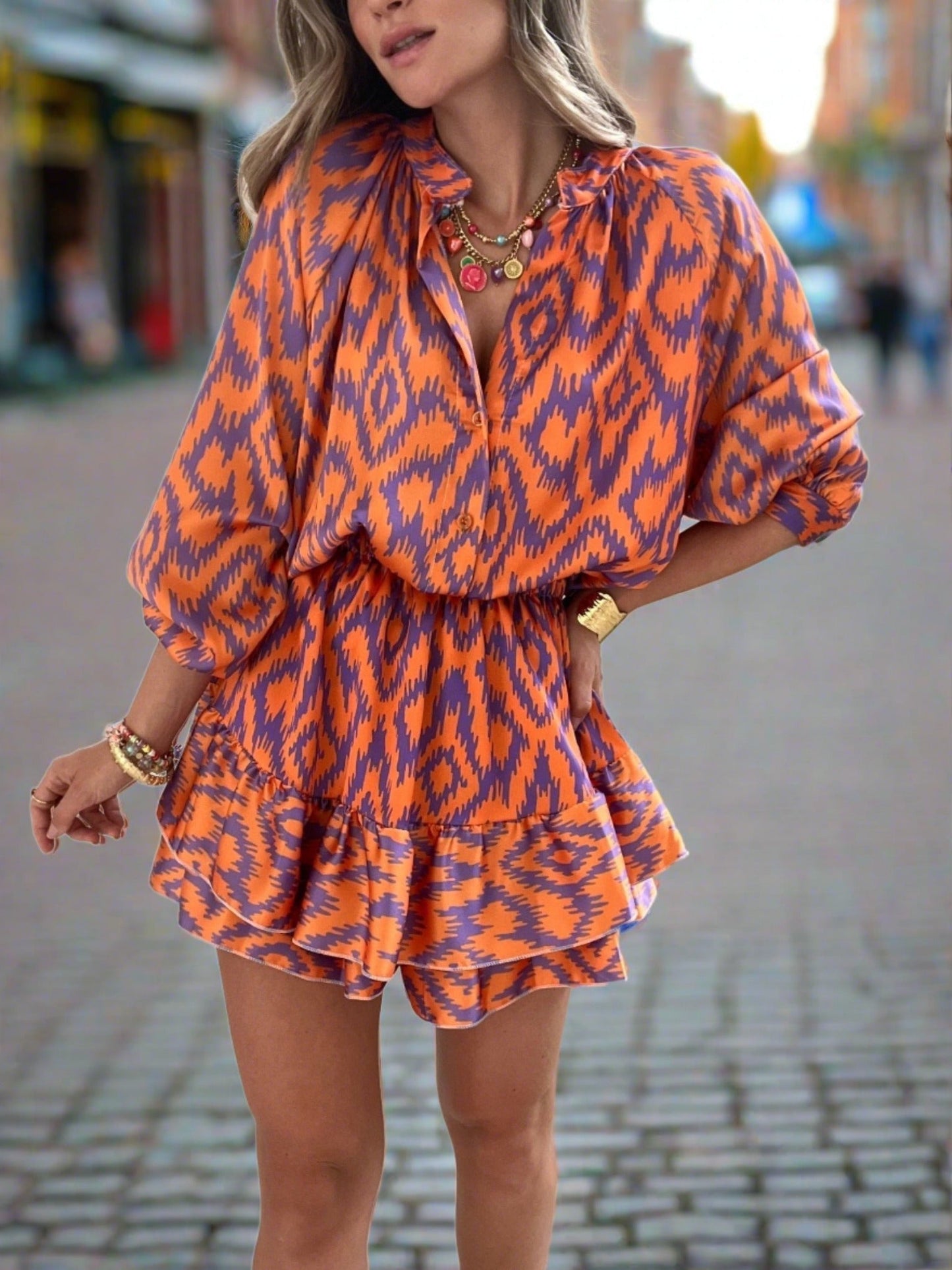 Eleanor - Flowy Ruffle Mini Dress for Every Occasion