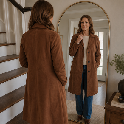 Women's Trench Coat | Long Line & Soft Drape 3