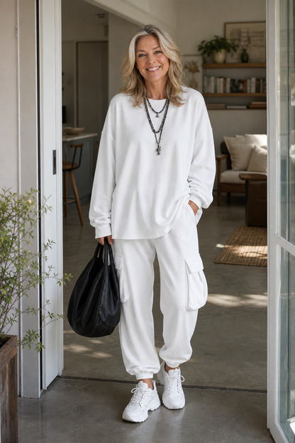 Women's Top & Cargo Pants Set | Matching Set & All-Day Comfort 5