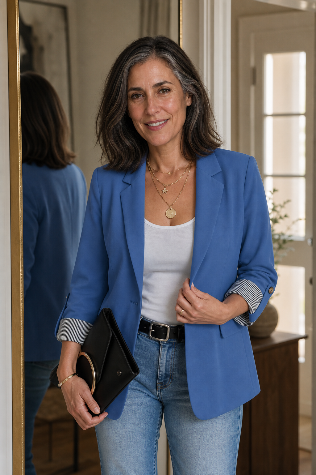Women's Tailored Blazer | Roll-Sleeve & Longline Fit 2