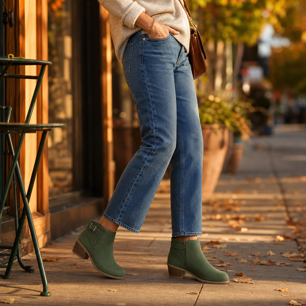 Women's Ankle Boots | Buckle Detail & Side-Zip 2