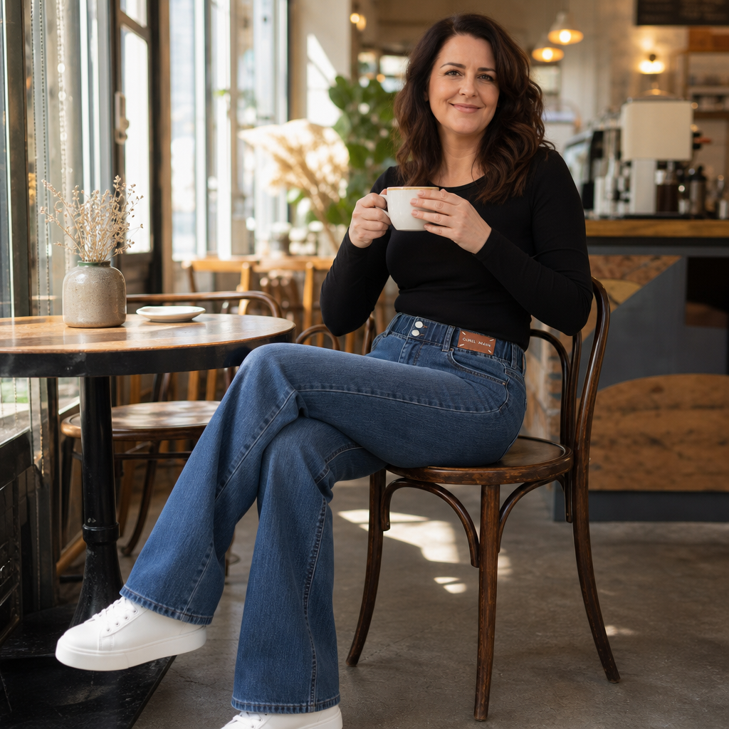 Women's High-Waisted Flare Jeans | Stretch Comfort & Flattering Fit 2