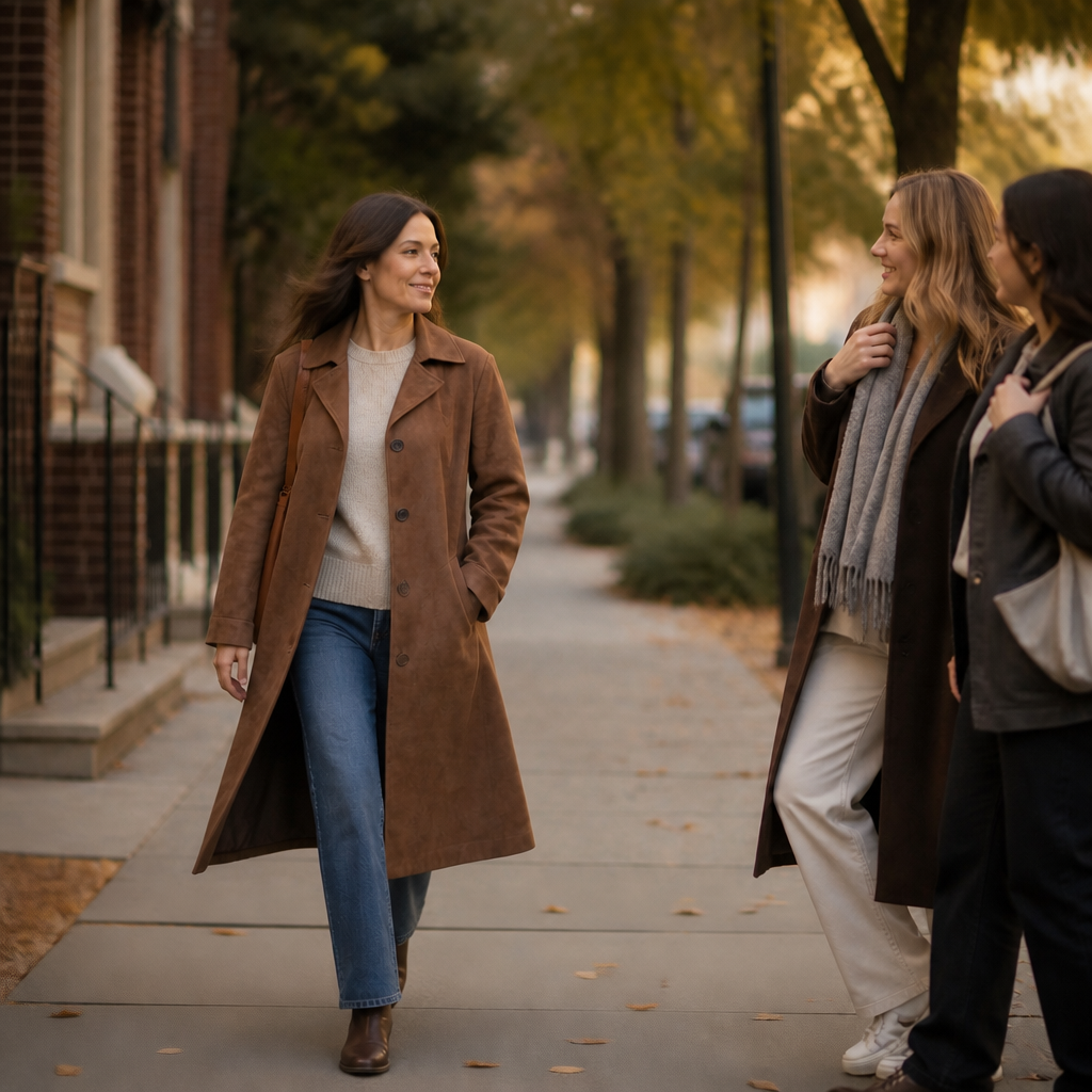 Women's Trench Coat | Long Line & Soft Drape 4