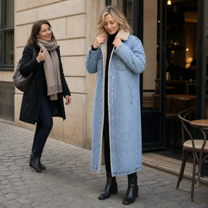 Women's Long Coat | Sherpa Lined & Warm 3