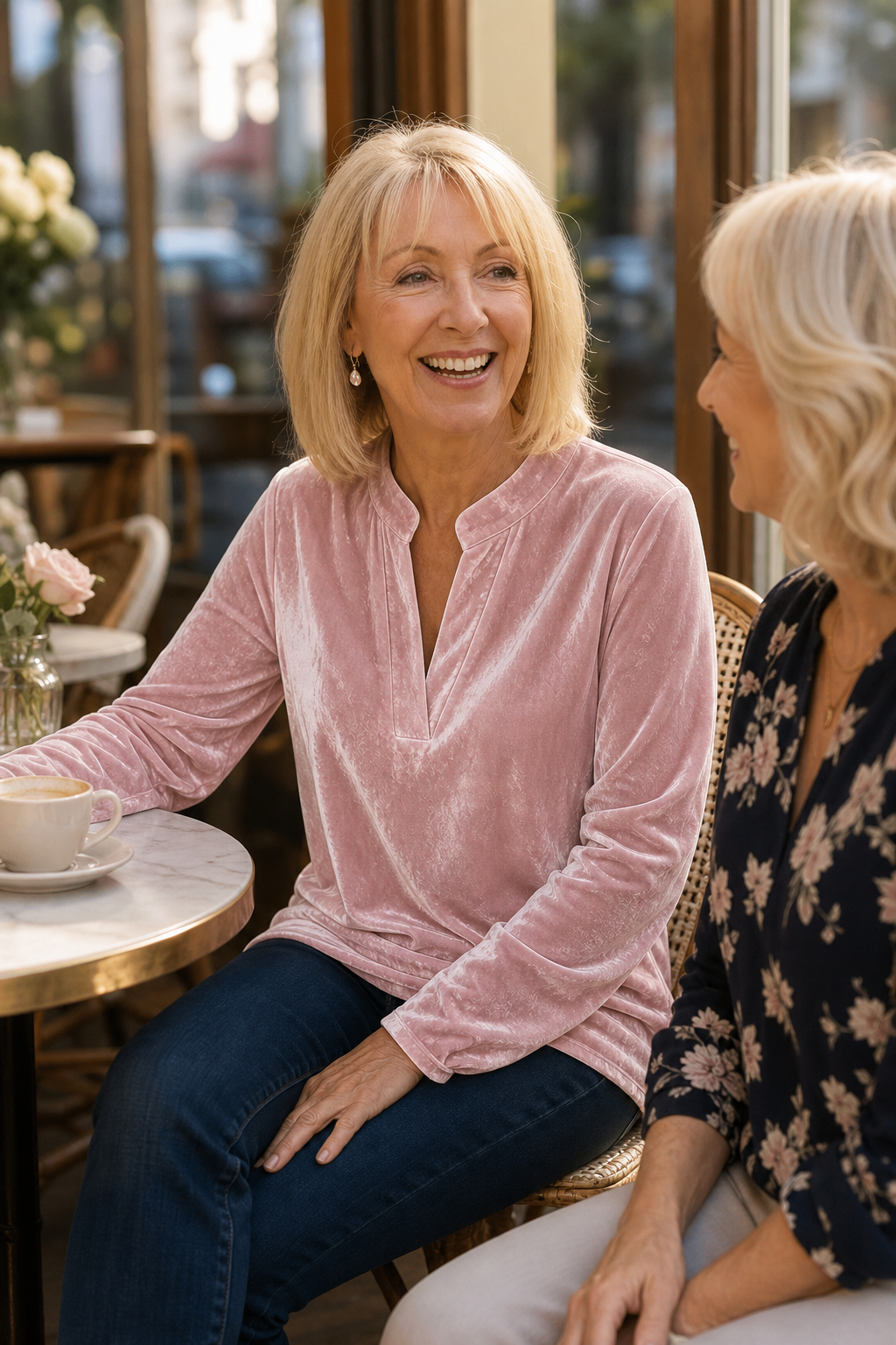 Women's Top | Draped V-Neck & Relaxed Fit 3