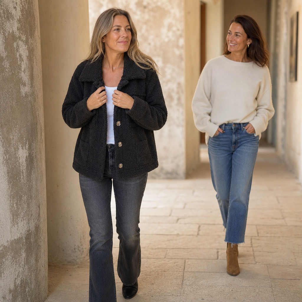 Women's Faux-Fur Button-Front Jacket | Warm & Lightweight 4