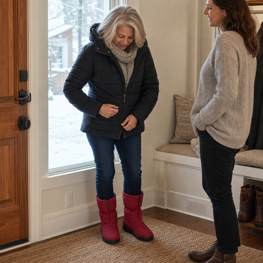 Women's Snow Boots | Zip-Up & Quilted Warmth 2