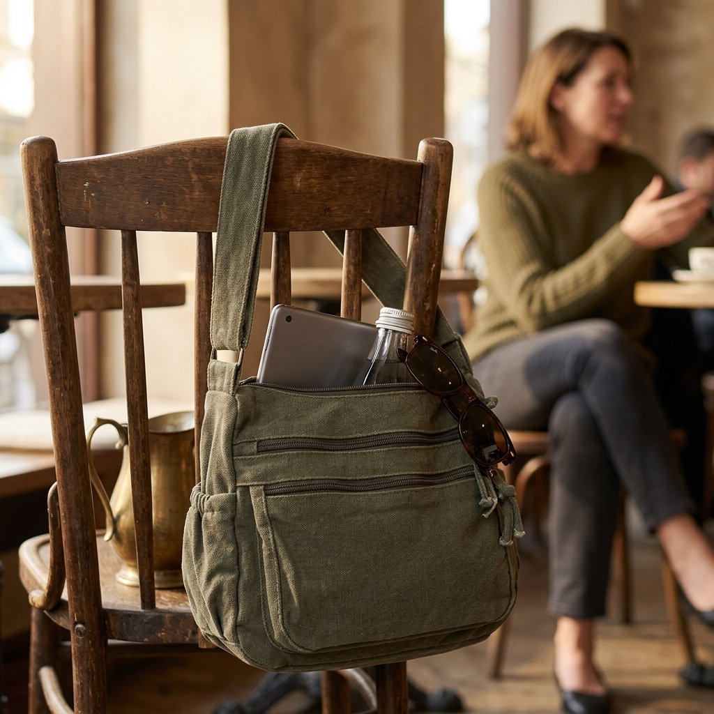 Women's Canvas Hobo Bag | 6 Pockets & Lightweight 3