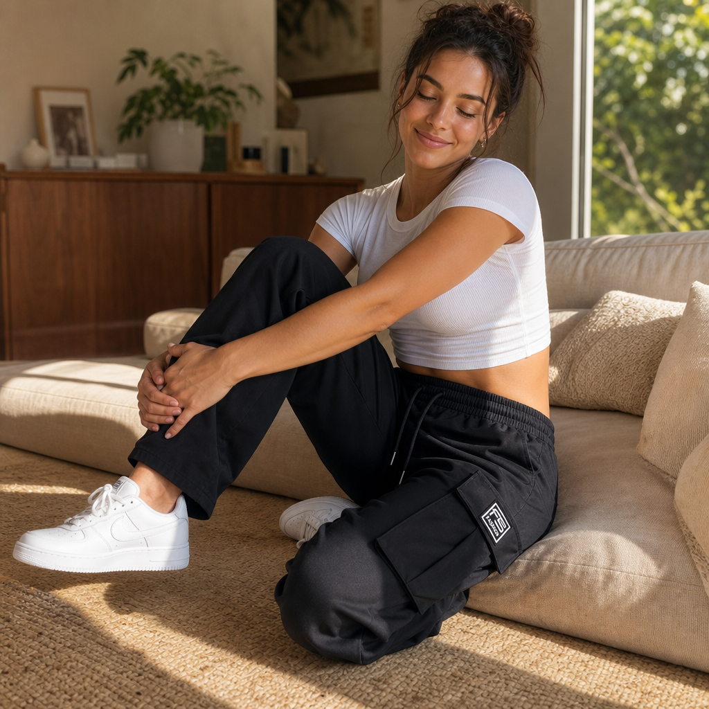 Women's Cargo Pants | Adjustable Waist & Relaxed Fit 4