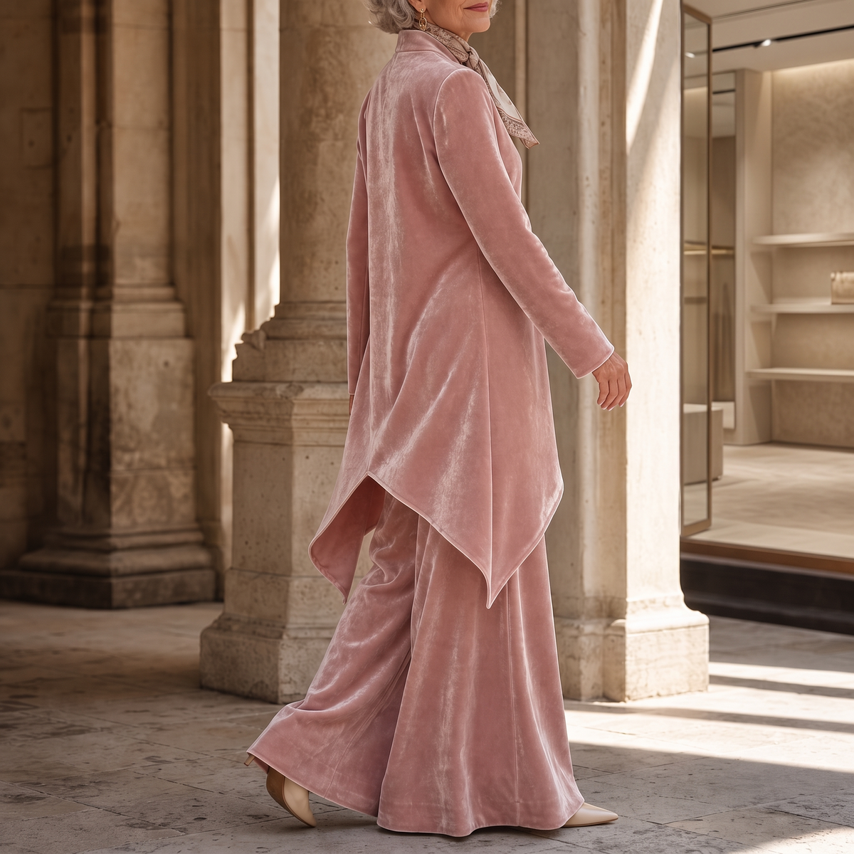 Women's Top & Trouser Set | Draped Design & Wide-Leg Fit 5