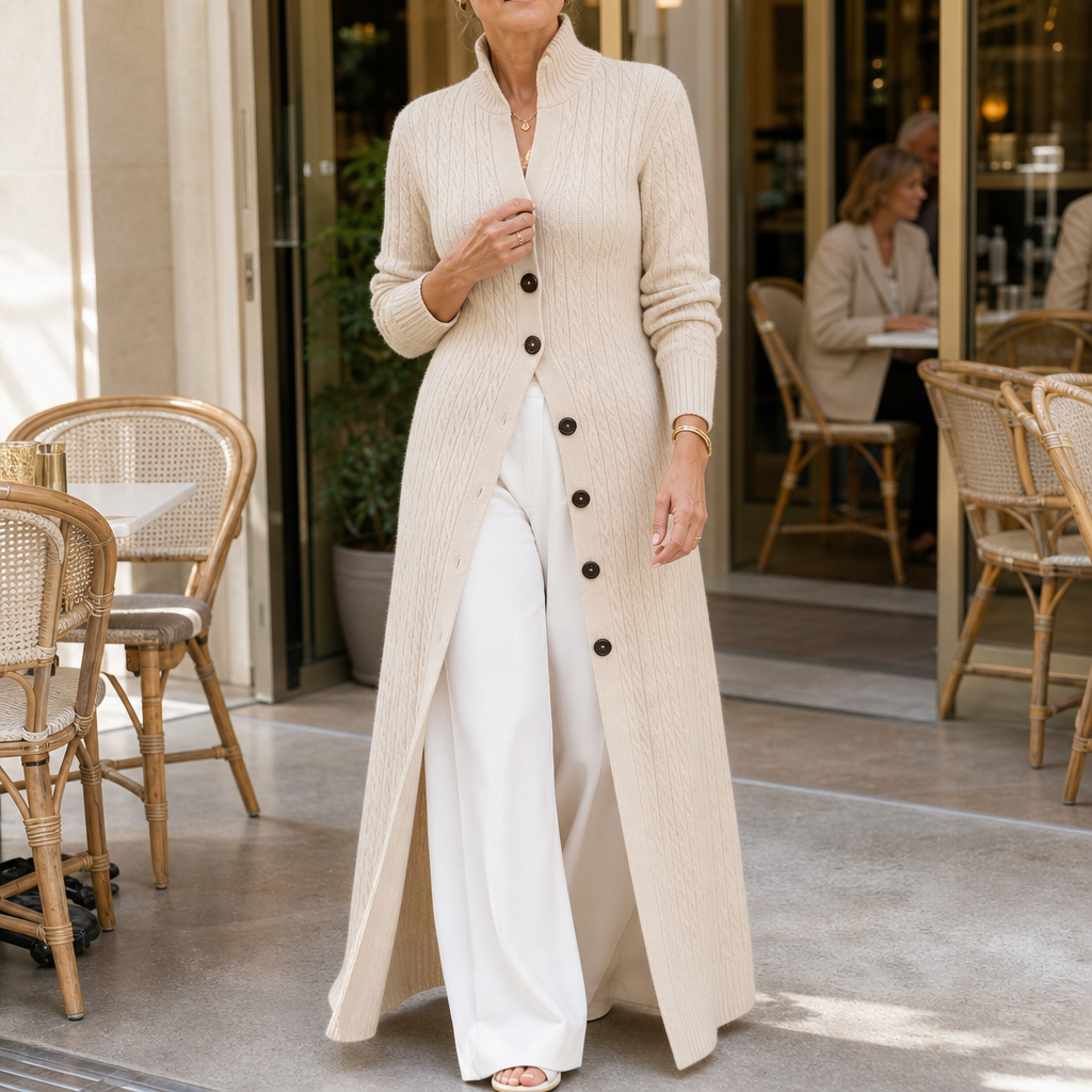 Women's Cable-Knit Duster Cardigan | Open-Front & Flattering Fit 5