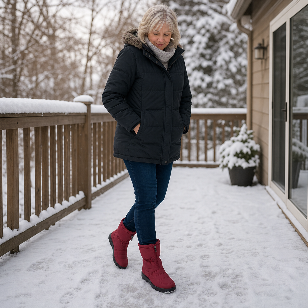 Women's Snow Boots | Zip-Up & Quilted Warmth 3
