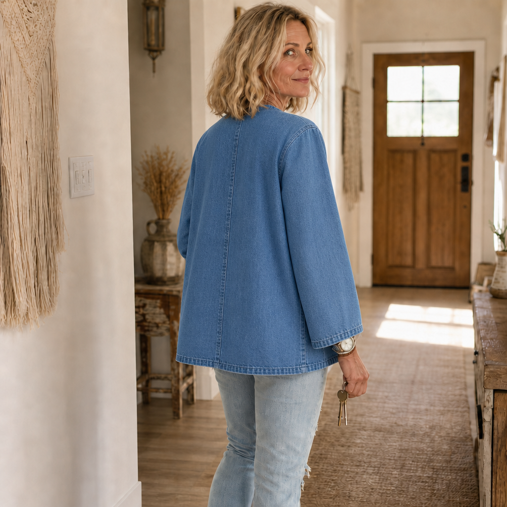 Women's Cardigan | Collarless & Soft Comfort 3