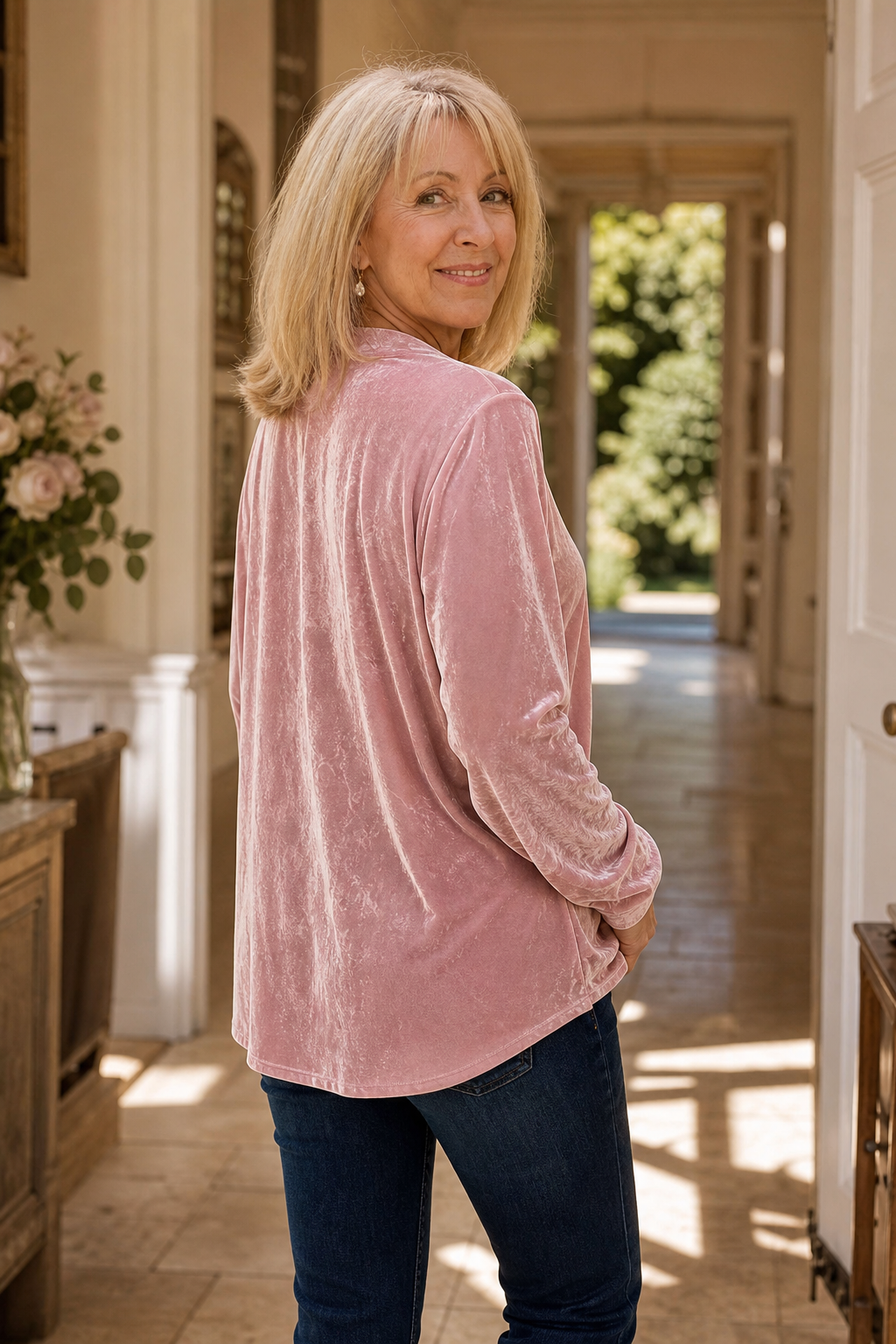 Women's Top | Draped V-Neck & Relaxed Fit 4