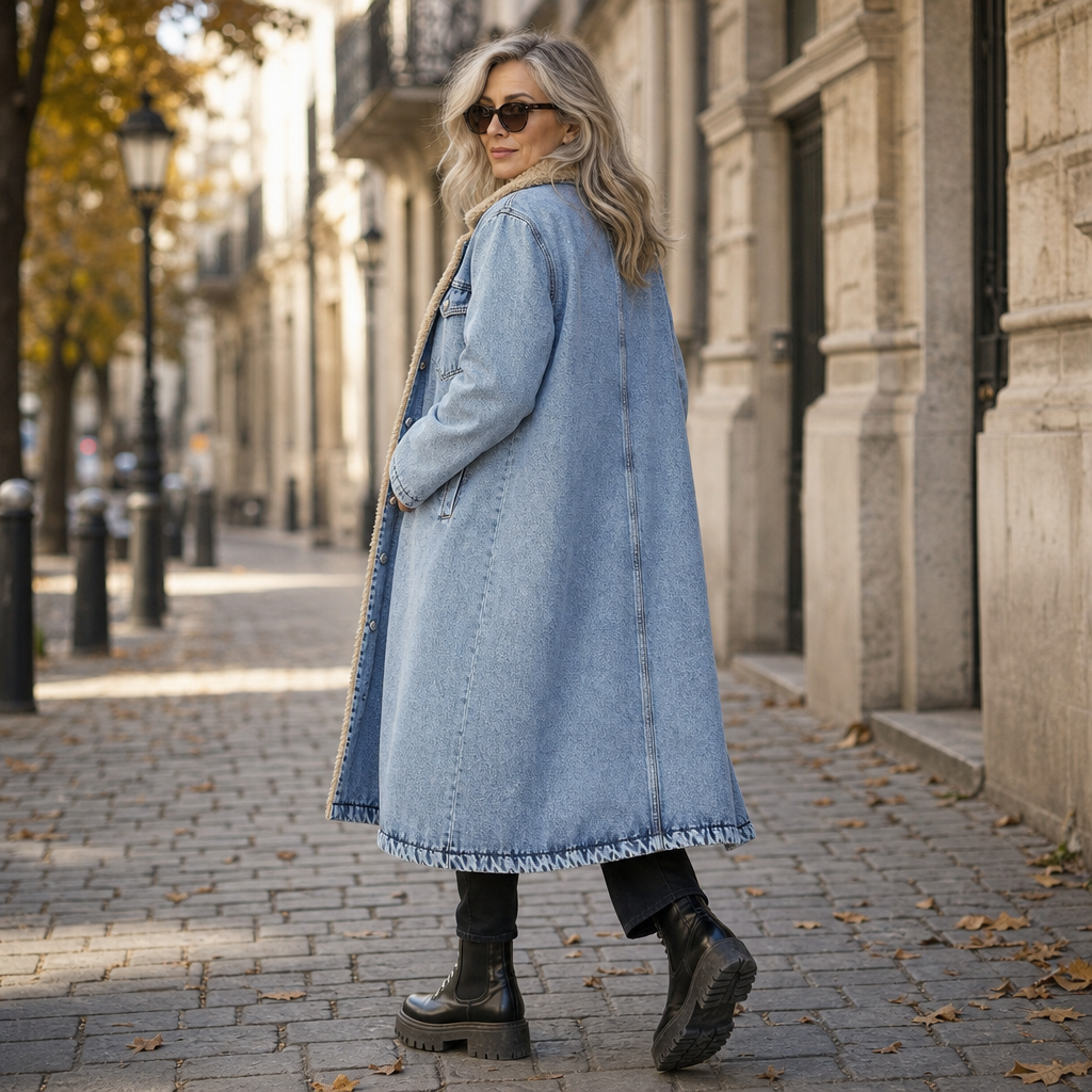 Women's Long Coat | Sherpa Lined & Warm 5