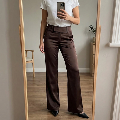 Women's Wide-Leg Flare Pants | Elongating & Comfortable Fit 6