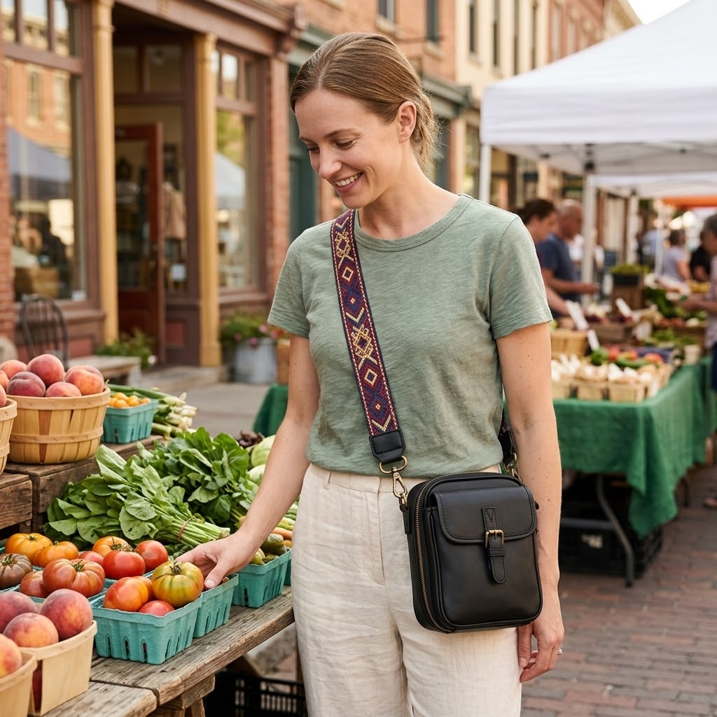 Women's Crossbody Bag | Card Slots & Anti-Theft Zip 6