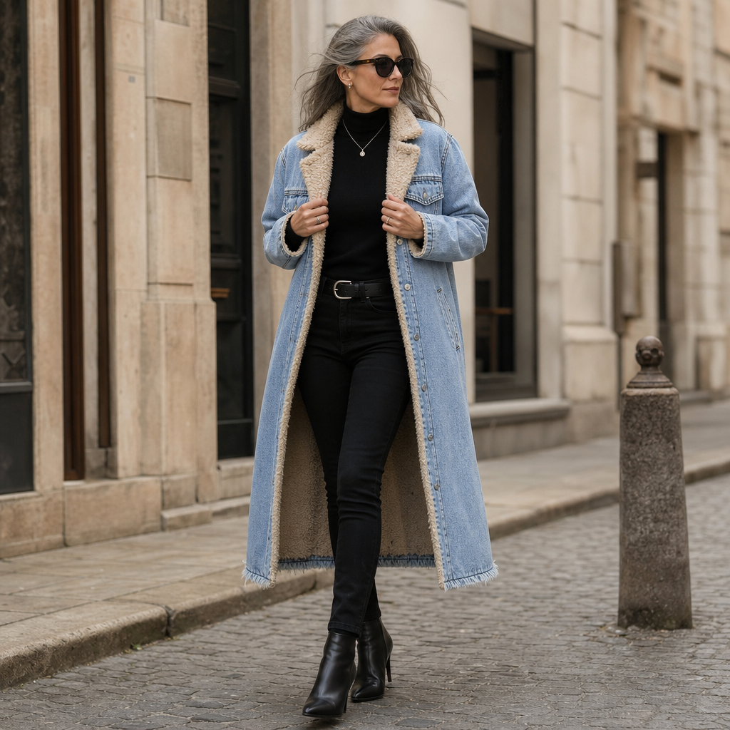Women's Long Coat | Sherpa Lined & Warm 6