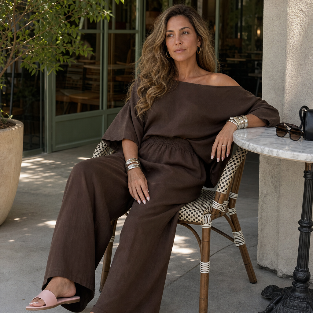 Women's Oversized Co-ord Set | Wide-Leg Trousers & Matching Top 7