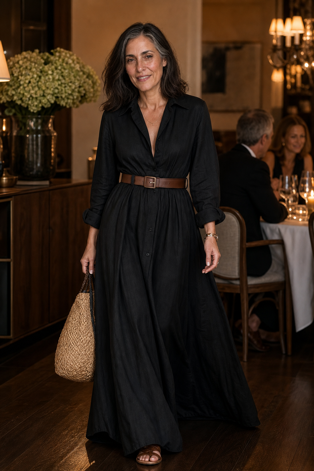 Women's Belted Maxi Shirt Dress | Collared & Easy to Style 6
