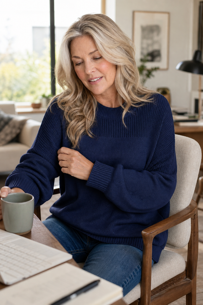 Women's Oversized Sweater | Ribbed Knit & Relaxed Fit 6