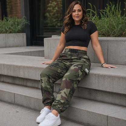 Women's Cargo Joggers | Stretch Waist & Deep Pockets 7